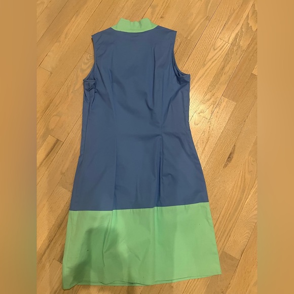 NWT STS Sail to Sable Dress Navy Blue Teal Sleeveless Colorblock Stretch Size XS - Picture 5 of 12